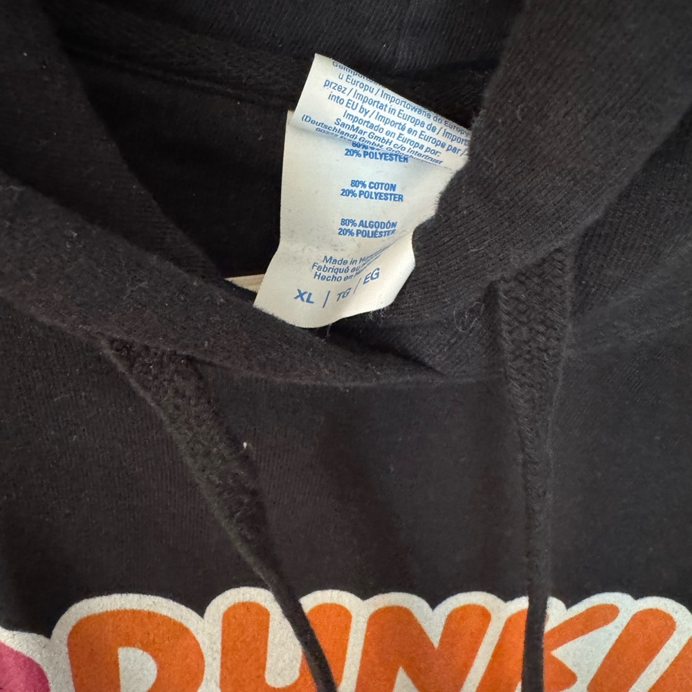 Black Dunkin' Hoodie. Dunkin’ donuts inspired.